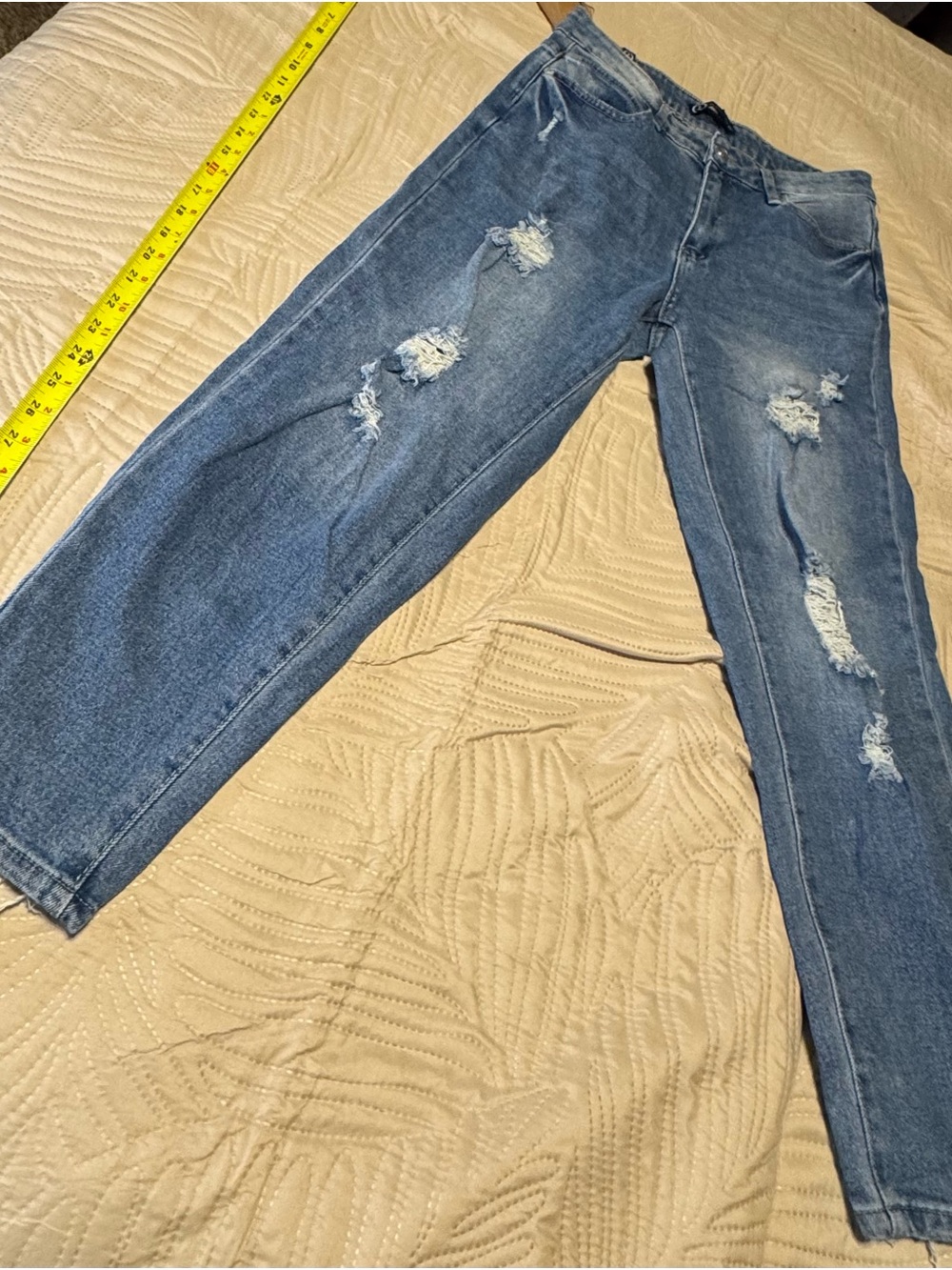One Republic Wonen’s Distressed Blue Denim Jeans Sz 8